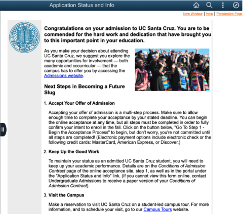 MyUCSC Portal Guide University of California Santa Cruz